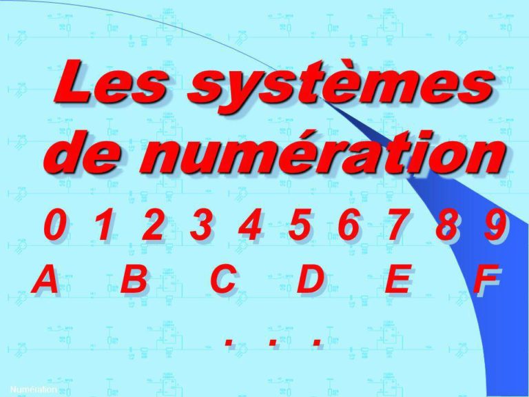 Cours De Systèmes De Numération & Codage - University Lib